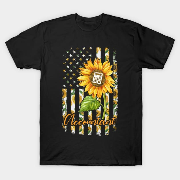 Accountant Flag - Sunflower T-Shirt by janayeanderson48214